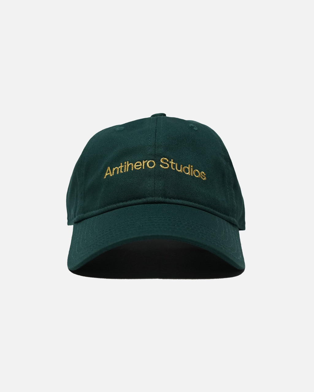 Antihero Studios cap in green, embroidered logo