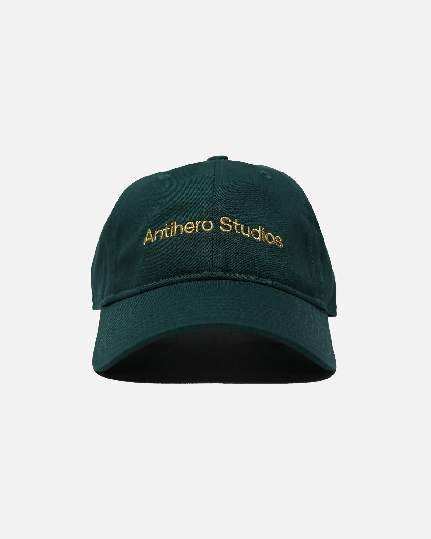 Antihero Studios cap in green, embroidered logo