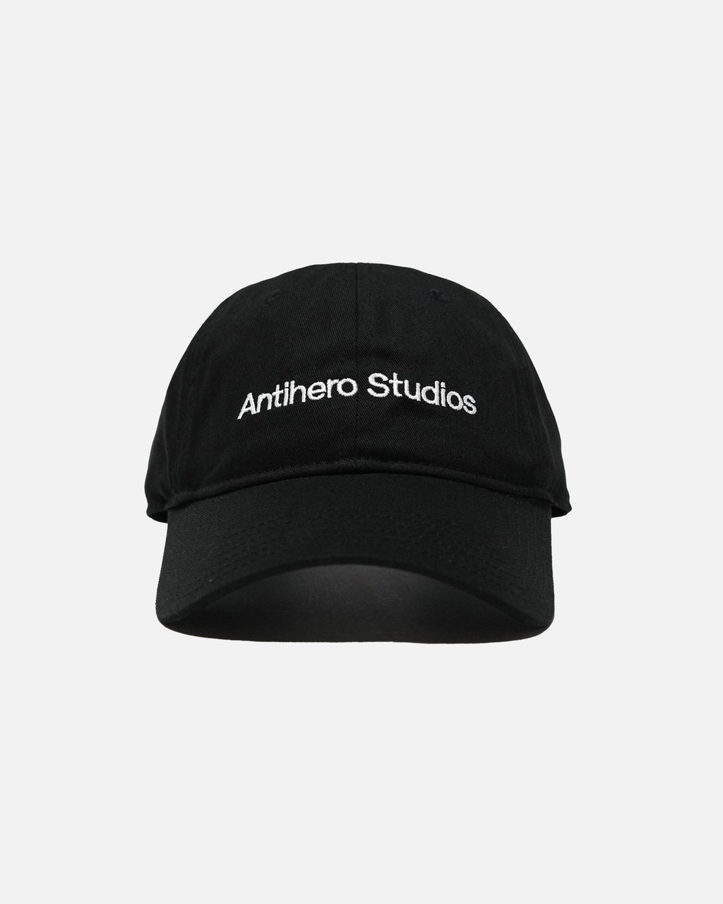 Antihero Studios cap in black, embroidered logo