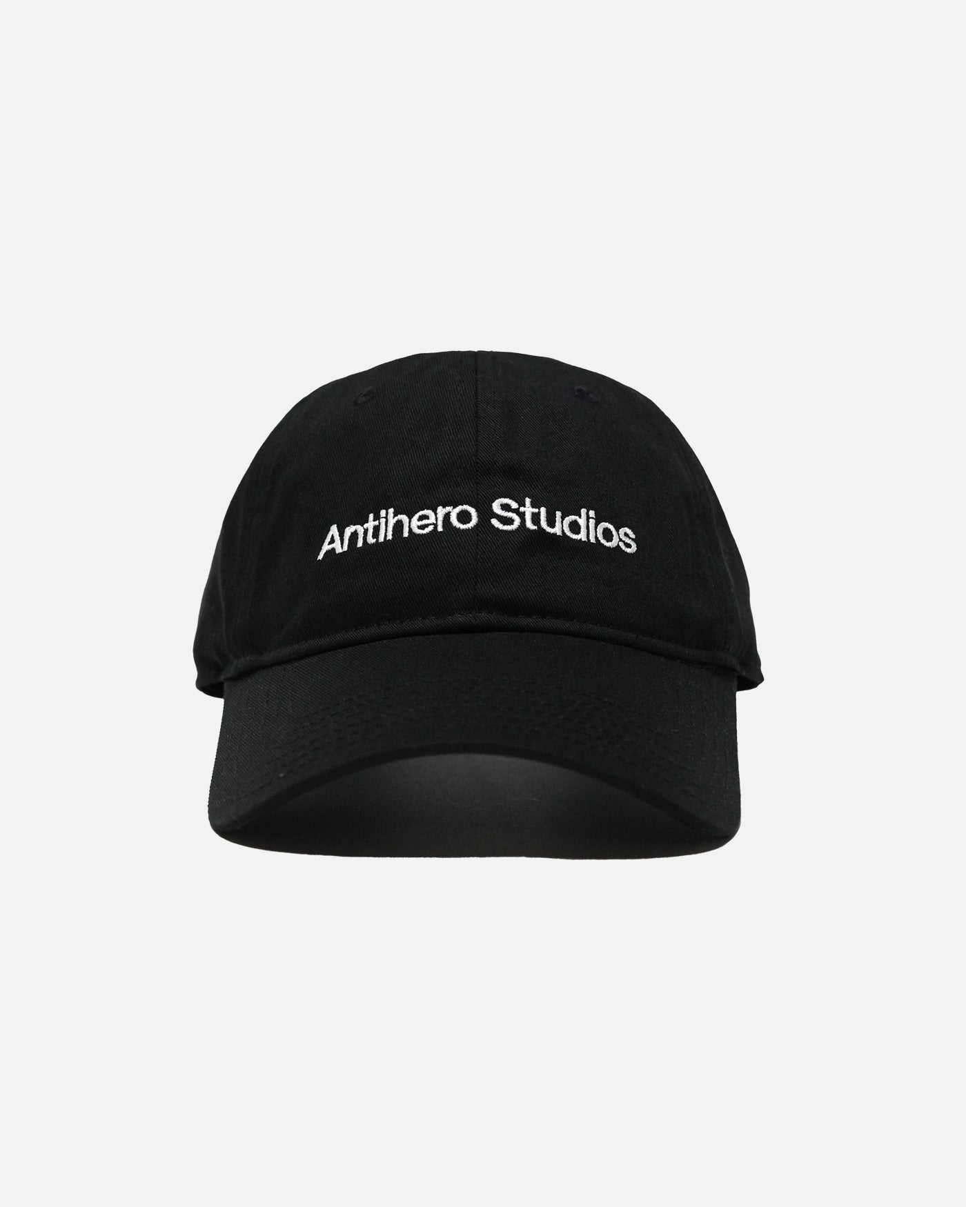 Antihero Studios cap in black, embroidered logo