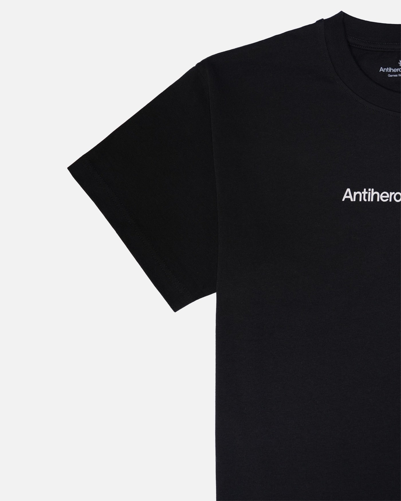 Antihero Studios Big Logo Tee in black, oversized fit, view 2