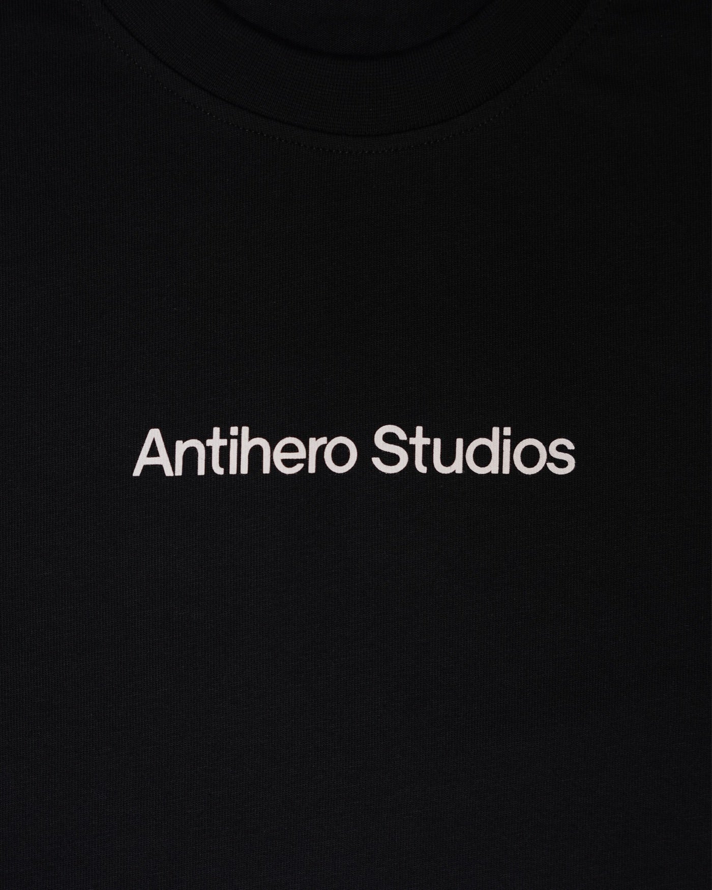 Antihero Studios Big Logo Tee in black, oversized fit, view 3