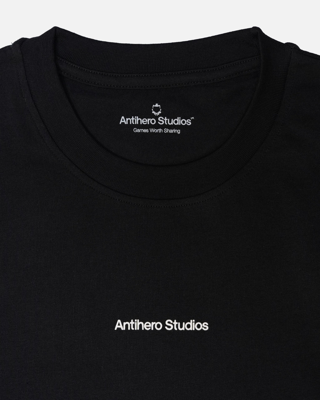 Antihero Studios Small Logo Tee in black, oversized fit, view 3
