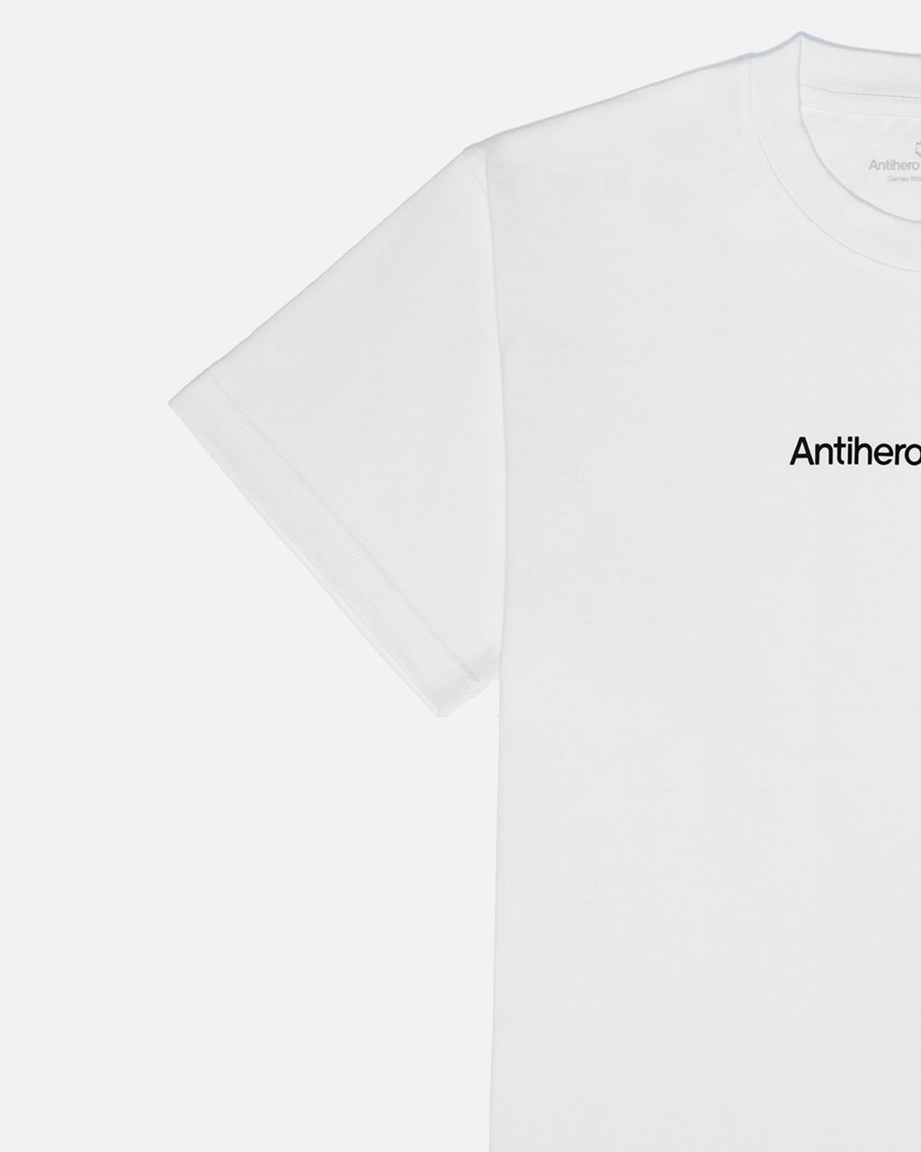 Antihero Studios Big Logo Tee in white, oversized fit, view 2