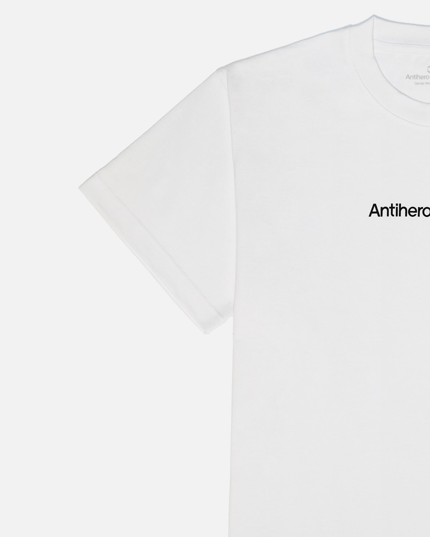 Antihero Studios Big Logo Tee in white, oversized fit, view 2