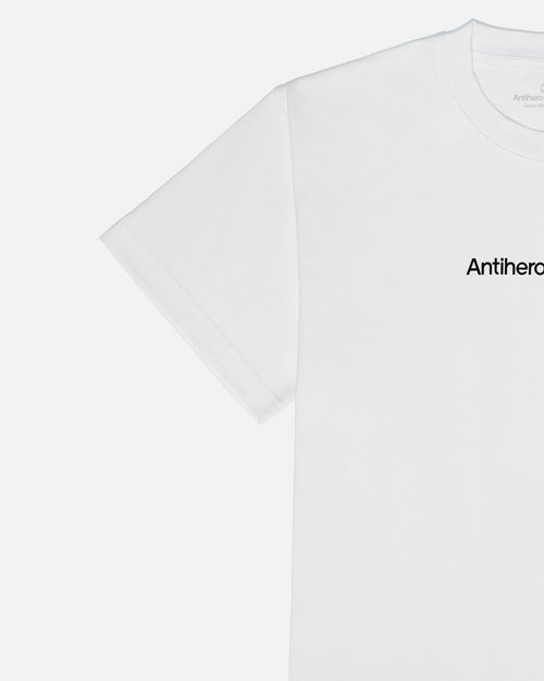 Antihero Studios Big Logo Tee in white, oversized fit, view 2
