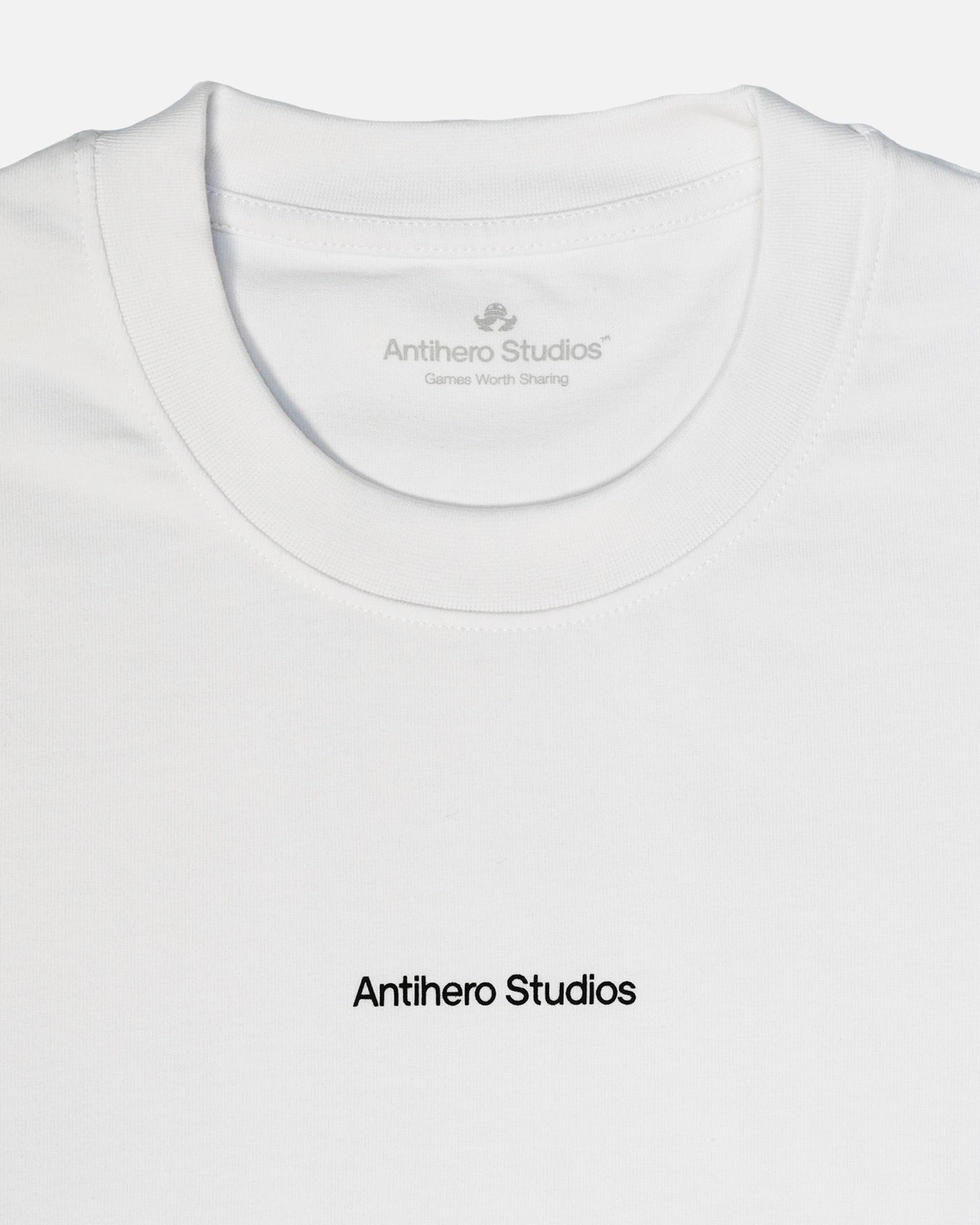 Antihero Studios Small Logo Tee in white, oversized fit, view 3