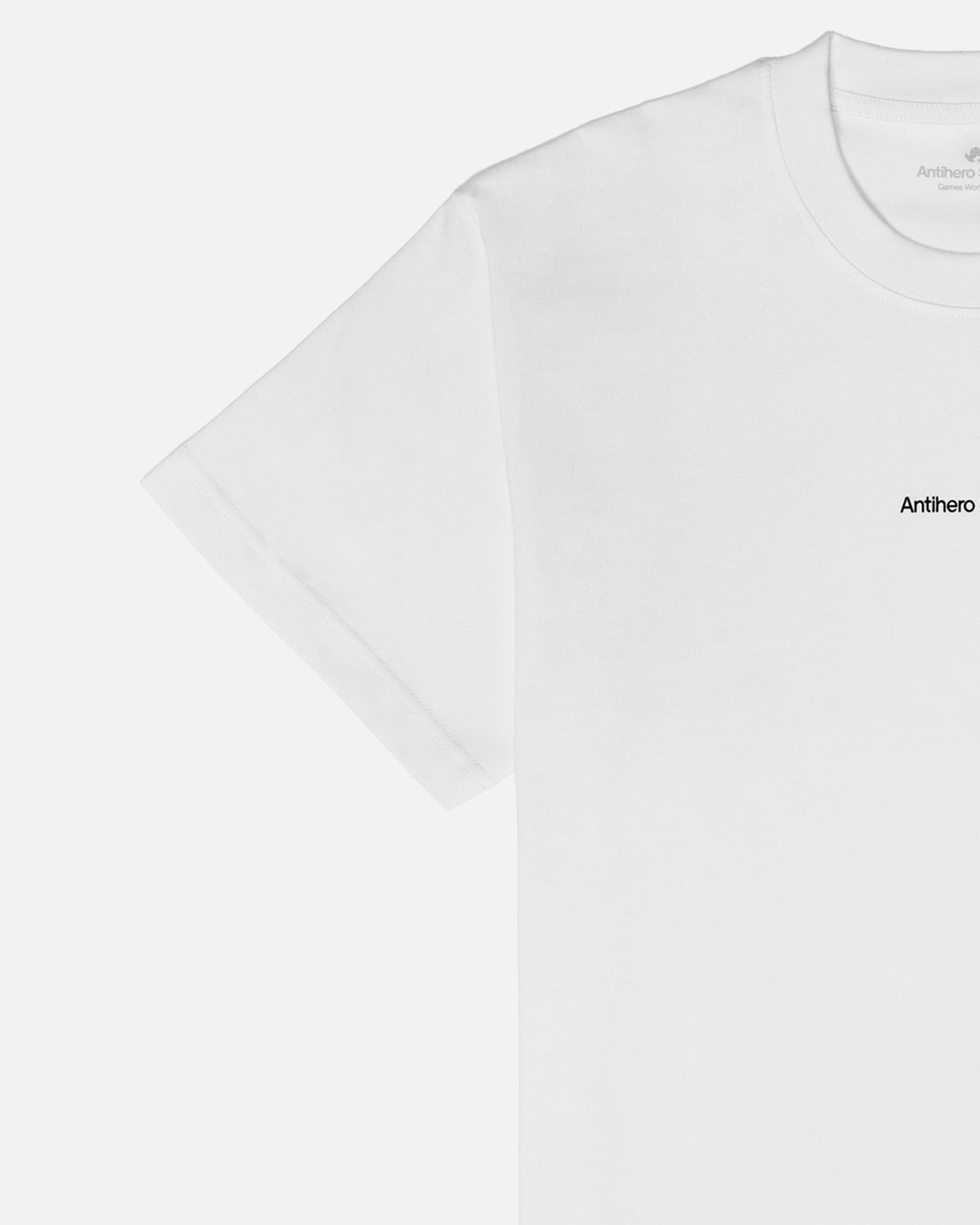 Antihero Studios Small Logo Tee in white, oversized fit, view 2